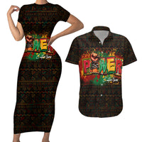 Personalized Power African Couples Matching Short Sleeve Bodycon Dress and Hawaiian Shirt - Wonder Print Shop