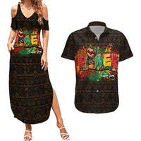 Personalized Power African Couples Matching Summer Maxi Dress and Hawaiian Shirt - Wonder Print Shop