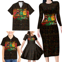 Personalized Power African Family Matching Long Sleeve Bodycon Dress and Hawaiian Shirt - Wonder Print Shop