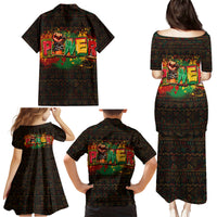 Personalized Power African Family Matching Puletasi and Hawaiian Shirt - Wonder Print Shop