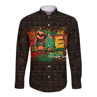 Personalized Power African Long Sleeve Button Shirt - Wonder Print Shop
