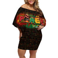 Personalized Power African Off Shoulder Short Dress - Wonder Print Shop