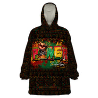 Personalized Power African Wearable Blanket Hoodie - Wonder Print Shop