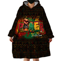 Personalized Power African Wearable Blanket Hoodie - Wonder Print Shop