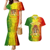 King's African Spirit Couples Matching Mermaid Dress and Hawaiian Shirt Heart of A Lion - Wonder Print Shop