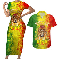 King's African Spirit Couples Matching Short Sleeve Bodycon Dress and Hawaiian Shirt Heart of A Lion - Wonder Print Shop