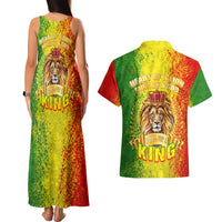 King's African Spirit Couples Matching Tank Maxi Dress and Hawaiian Shirt Heart of A Lion - Wonder Print Shop