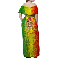 King's African Spirit Family Matching Off Shoulder Maxi Dress and Hawaiian Shirt Heart of A Lion - Wonder Print Shop