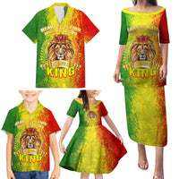 King's African Spirit Family Matching Puletasi and Hawaiian Shirt Heart of A Lion - Wonder Print Shop
