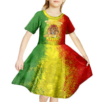 King's African Spirit Kid Short Sleeve Dress Heart of A Lion - Wonder Print Shop