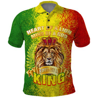 King's African Spirit Polo Shirt Heart of A Lion - Wonder Print Shop
