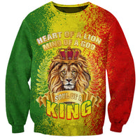 King's African Spirit Sweatshirt Heart of A Lion - Wonder Print Shop