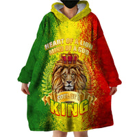 King's African Spirit Wearable Blanket Hoodie Heart of A Lion - Wonder Print Shop