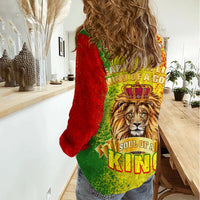 King's African Spirit Women Casual Shirt Heart of A Lion - Wonder Print Shop