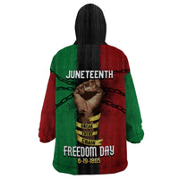 Juneteenth Freedom Day Wearable Blanket Hoodie Black Pride Month - Wonder Print Shop