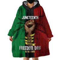 Juneteenth Freedom Day Wearable Blanket Hoodie Black Pride Month - Wonder Print Shop