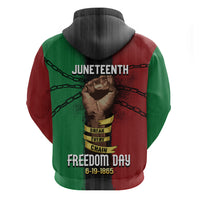 Juneteenth Freedom Day Zip Hoodie Black Pride Month - Wonder Print Shop