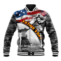 Father's Day Veteran Baseball Jacket American Flag - Wonder Print Shop