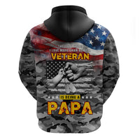 Father's Day Veteran Hoodie American Flag - Wonder Print Shop