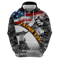 Father's Day Veteran Hoodie American Flag - Wonder Print Shop