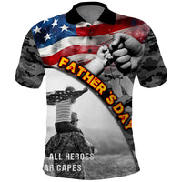 Father's Day Veteran Polo Shirt American Flag - Wonder Print Shop