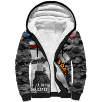 Father's Day Veteran Sherpa Hoodie American Flag - Wonder Print Shop