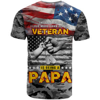 Father's Day Veteran T Shirt American Flag - Wonder Print Shop