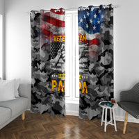Father's Day Veteran Window Curtain American Flag - Wonder Print Shop