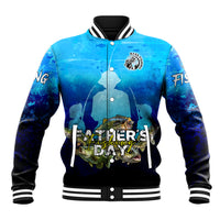 Personalized Father's Day Bass Fishing Baseball Jacket Son and Daughter - Wonder Print Shop