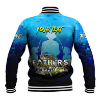 Personalized Father's Day Bass Fishing Baseball Jacket Son and Daughter - Wonder Print Shop