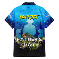 Personalized Father's Day Bass Fishing Hawaiian Shirt Son and Daughter - Wonder Print Shop
