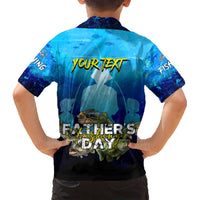 Personalized Father's Day Bass Fishing Hawaiian Shirt Son and Daughter - Wonder Print Shop