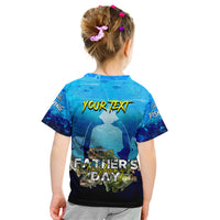 Personalized Father's Day Bass Fishing Kid T Shirt Son and Daughter - Wonder Print Shop