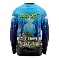 Personalized Father's Day Bass Fishing Long Sleeve Shirt Son and Daughter - Wonder Print Shop