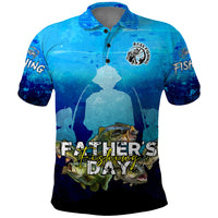 Personalized Father's Day Bass Fishing Polo Shirt Son and Daughter - Wonder Print Shop