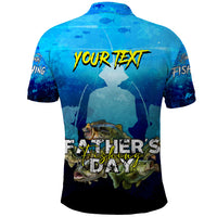 Personalized Father's Day Bass Fishing Polo Shirt Son and Daughter - Wonder Print Shop