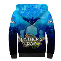 Personalized Father's Day Bass Fishing Sherpa Hoodie Son and Daughter - Wonder Print Shop