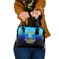 Personalized Father's Day Bass Fishing Shoulder Handbag Son and Daughter