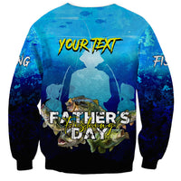 Personalized Father's Day Bass Fishing Sweatshirt Son and Daughter - Wonder Print Shop