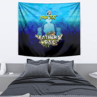 Personalized Father's Day Bass Fishing Tapestry Son and Daughter - Wonder Print Shop