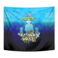 Personalized Father's Day Bass Fishing Tapestry Son and Daughter - Wonder Print Shop