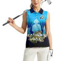 Personalized Father's Day Bass Fishing Women Sleeveless Polo Shirt Son and Daughter - Wonder Print Shop