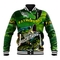 Father's Day Bass Fishing Baseball Jacket Best Dad Ever - Wonder Print Shop