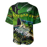 Father's Day Bass Fishing Baseball Jersey Best Dad Ever - Wonder Print Shop