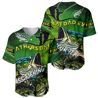 Father's Day Bass Fishing Baseball Jersey Best Dad Ever - Wonder Print Shop