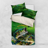 Father's Day Bass Fishing Bedding Set Best Dad Ever - Wonder Print Shop