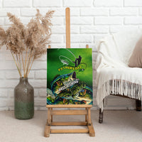Father's Day Bass Fishing Canvas Wall Art Best Dad Ever - Wonder Print Shop