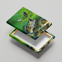 Father's Day Bass Fishing Canvas Wall Art Best Dad Ever - Wonder Print Shop