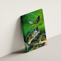 Father's Day Bass Fishing Canvas Wall Art Best Dad Ever - Wonder Print Shop