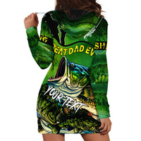 Father's Day Bass Fishing Hoodie Dress Best Dad Ever - Wonder Print Shop